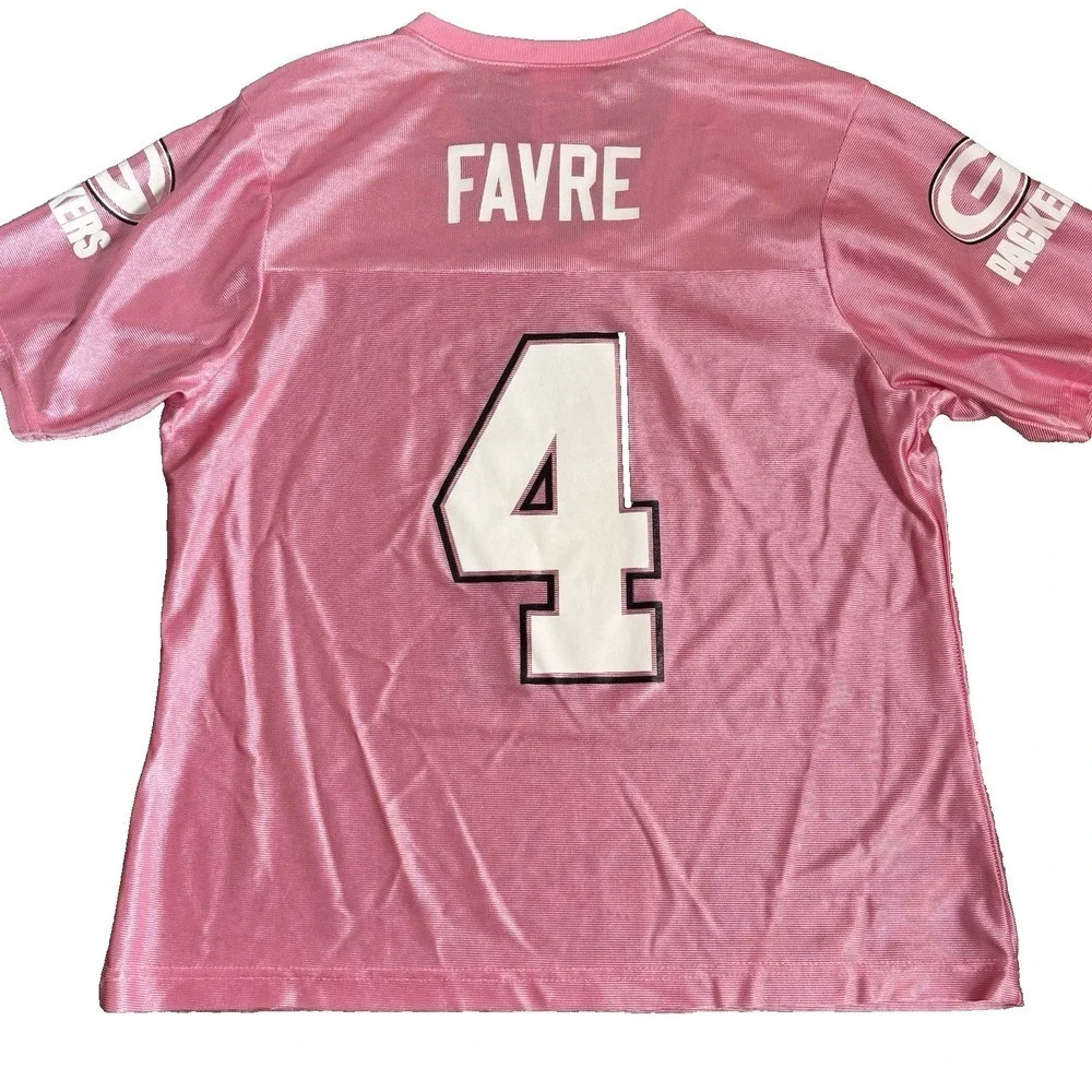Brett Favre Green Bay Packers Womens Jersey Medium Pink NFL Football Sporty Cute - Picture 2 of 6